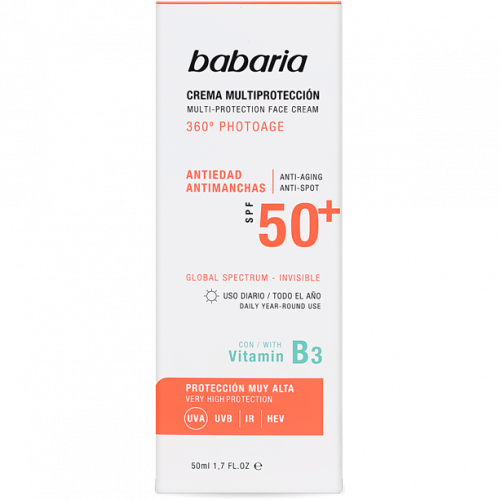 Крем Babaria (Бабарія) сонцезахисний для обличчя антивіковий SPF50+ 50 мл - фото №1 Крем Babaria (Бабарія) сонцезахисний для обличчя антивіковий SPF50+ 50 мл