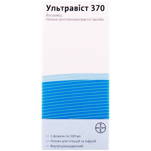 Ультравіст 370 розчин 100 мл №1 - фото №1 Ультравіст 370 розчин 100 мл №1