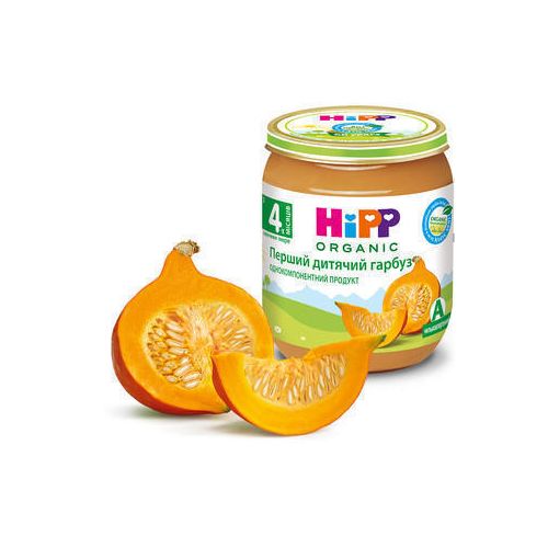 Пюре Hipp 4063 з гарбуза (з 4 місяців) 125 г - фото №1 Пюре Hipp 4063 з гарбуза (з 4 місяців) 125 г