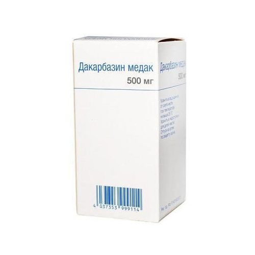 Дакарбазин Медак порошок для ін'єкцій 500 мг №1 - фото №1 Дакарбазин Медак порошок для ін'єкцій 500 мг №1