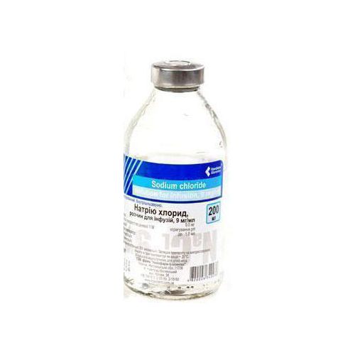 Натрію хлорид 0,9% розчин для інфузій 200 мл - фото №1 Натрію хлорид 0,9% розчин для інфузій 200 мл