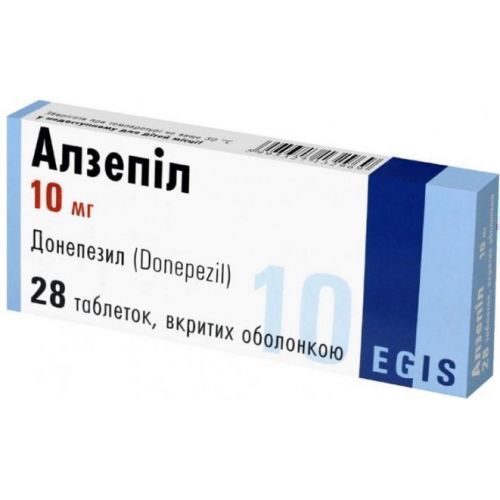 Алзепіл 10 мг таблетки №28 - фото №1 Алзепіл 10 мг таблетки №28