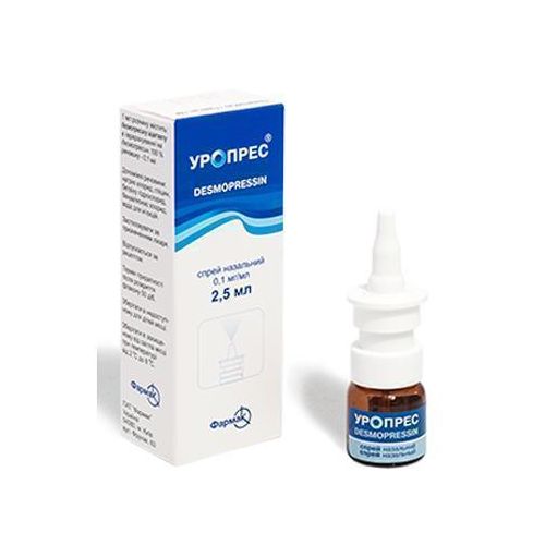 Уропрес 0,1 мг/мл спрей назальний 2,5 мл - фото №1 Уропрес 0,1 мг/мл спрей назальний 2,5 мл