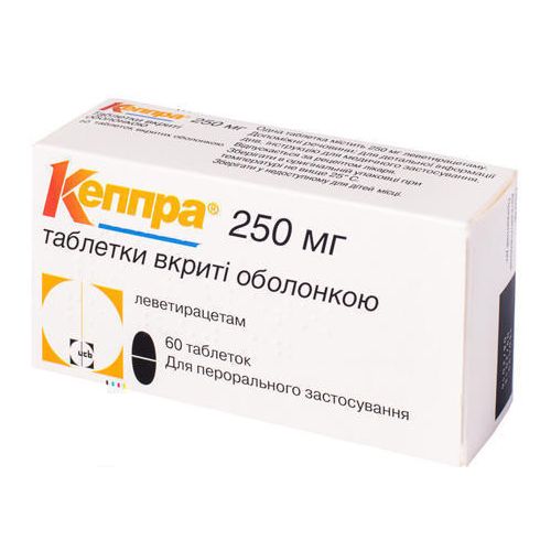 Кеппра 250 мг таблетки №60 - фото №1 Кеппра 250 мг таблетки №60