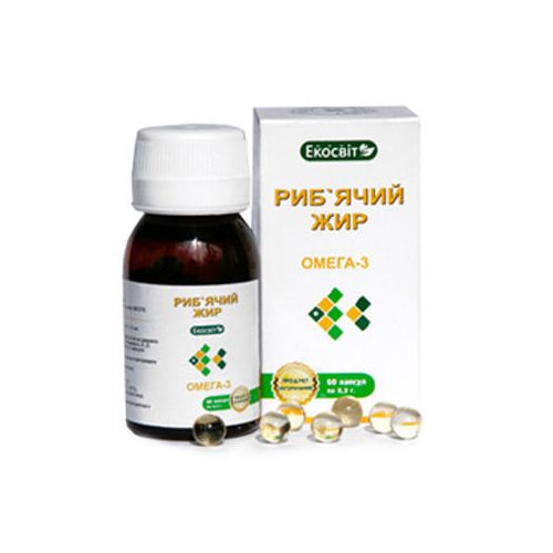 Риб'ячий жир капсули №60 - фото №1 Риб'ячий жир капсули №60