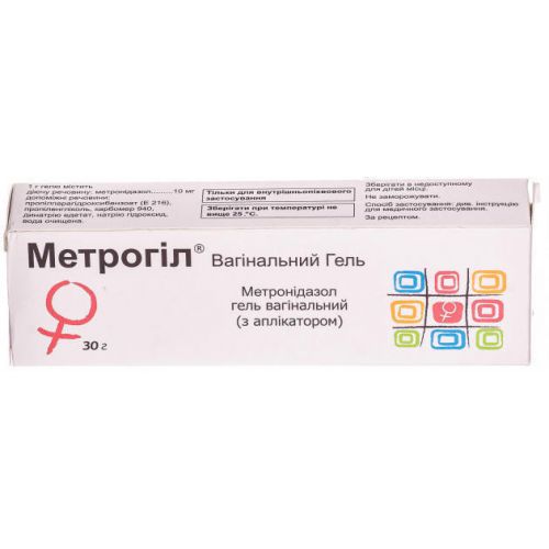 Метрогіл вагінальний гель 30 г - фото №1 Метрогіл вагінальний гель 30 г