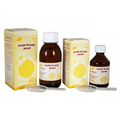 Риб'ячий жир масло 50 мл - фото №1 Риб'ячий жир масло 50 мл