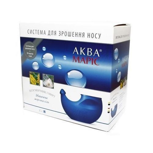 Аква Марис система для зрошення носу + пакетики-саше зі збагачененною травами сіллю №30 - фото №1 Аква Марис система для зрошення носу + пакетики-саше зі збагачененною травами сіллю №30