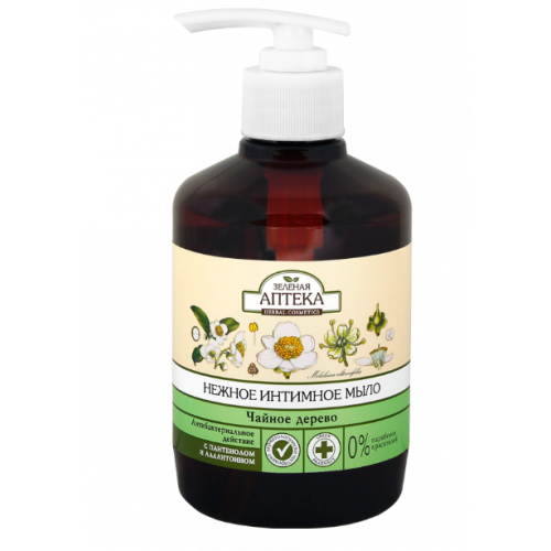 Мило для інтимної гігієни Зелена Аптека Чайне Дерево 370 мл - фото №1 Мило для інтимної гігієни Зелена Аптека Чайне Дерево 370 мл