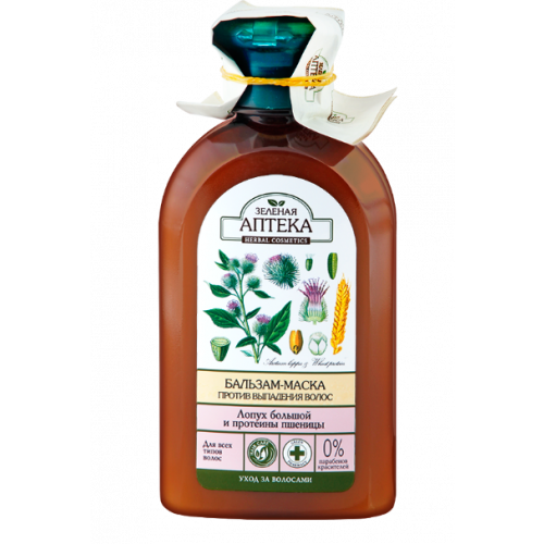 Бальзам-маска Зелена Аптека проти випадіння волосся 300 мл - фото №1 Бальзам-маска Зелена Аптека проти випадіння волосся 300 мл