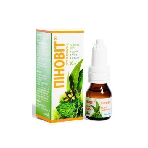 Піновіт краплі назальні 10 мл - фото №1 Піновіт краплі назальні 10 мл