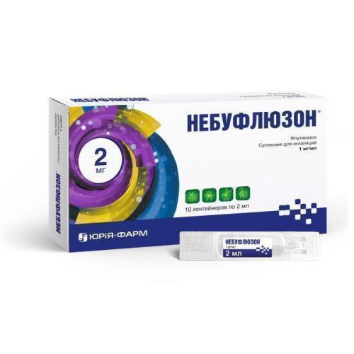 Небуфлюзон суспензія для інгаляцій 1 мг/мл контейнер 2 мл №10 - фото №1 Небуфлюзон суспензія для інгаляцій 1 мг/мл контейнер 2 мл №10