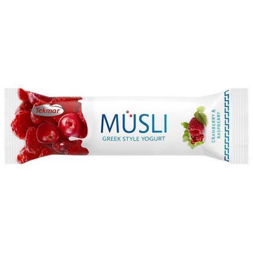 Батончик Мюслі в йогурті Малиново-брусничний - фото №1 Батончик Мюслі в йогурті Малиново-брусничний