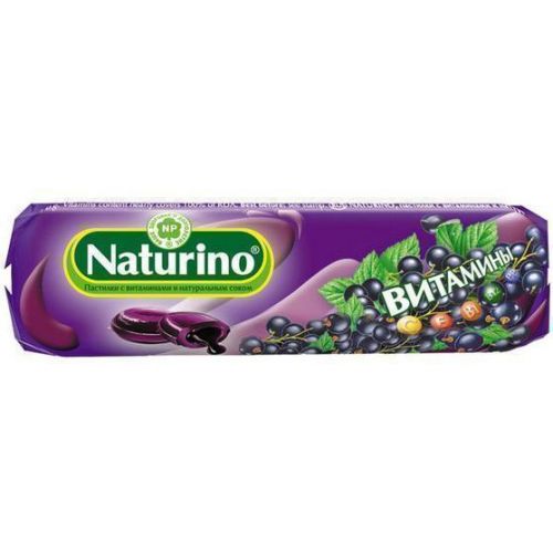Пастилки Натуріно з вітамінами та соком чорної смородини 33,5 г - фото №1 Пастилки Натуріно з вітамінами та соком чорної смородини 33,5 г