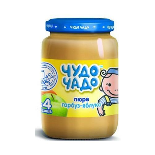 Пюре Чудо-Чадо з гарбуза та яблук з цукром 170 г - фото №1 Пюре Чудо-Чадо з гарбуза та яблук з цукром 170 г